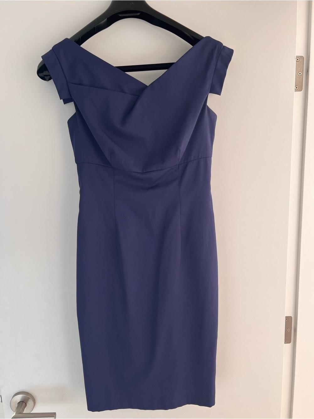 Saba One-Shoulder Navy Sheath Dress